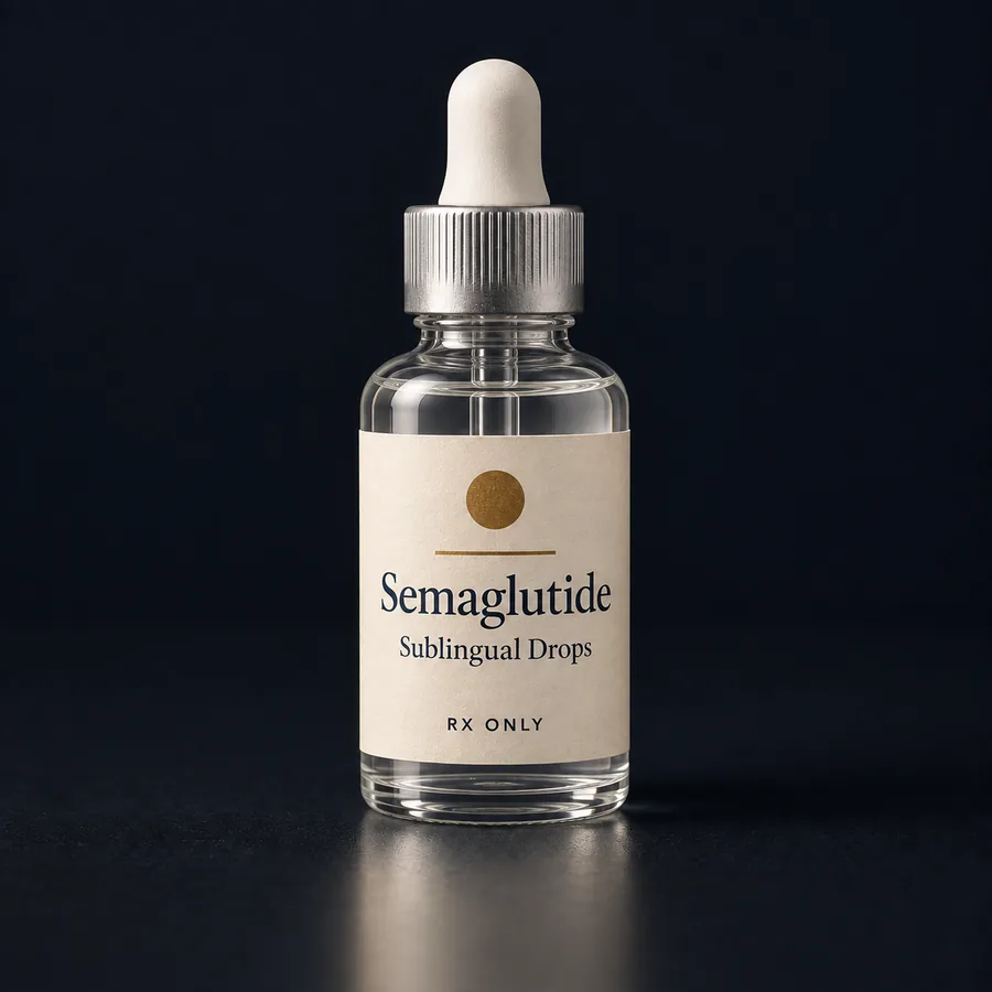 Sublingual semaglutide drops