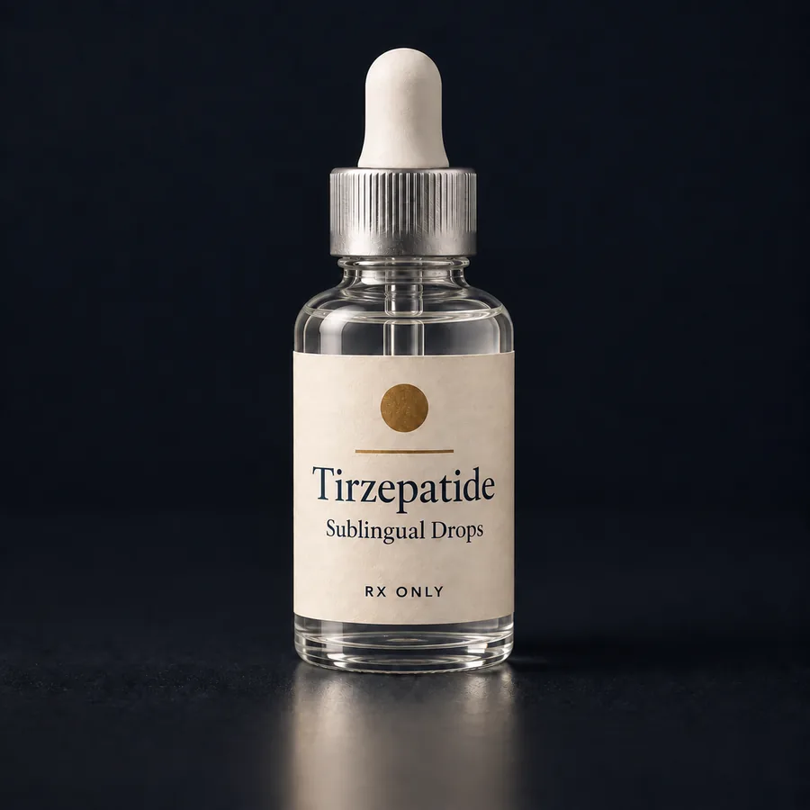 Sublingual tirzepatide drops